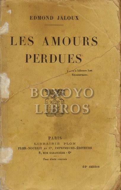 Les amours perdues
