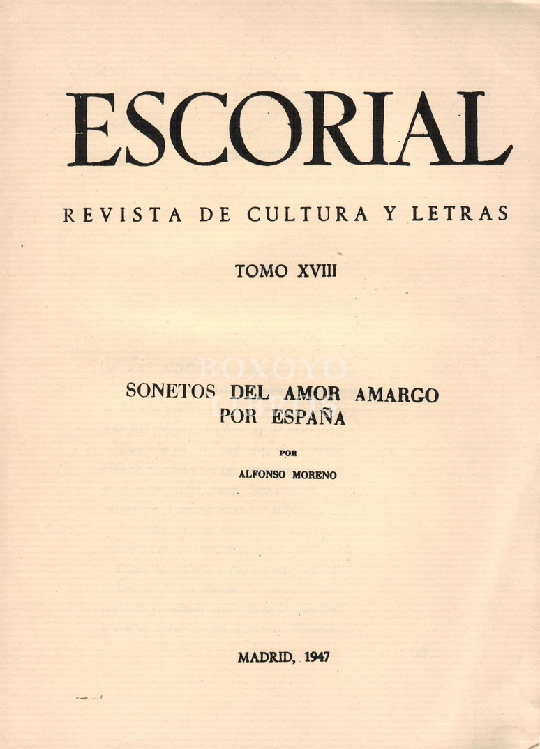 Sonetos del amor amargo por España