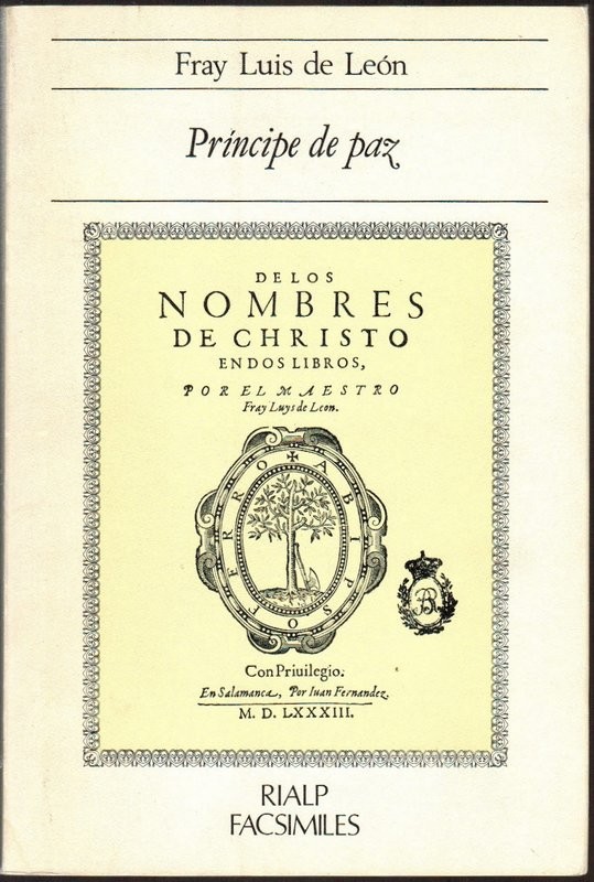 Príncipe de Paz. De los nombres de Christo en dos libros