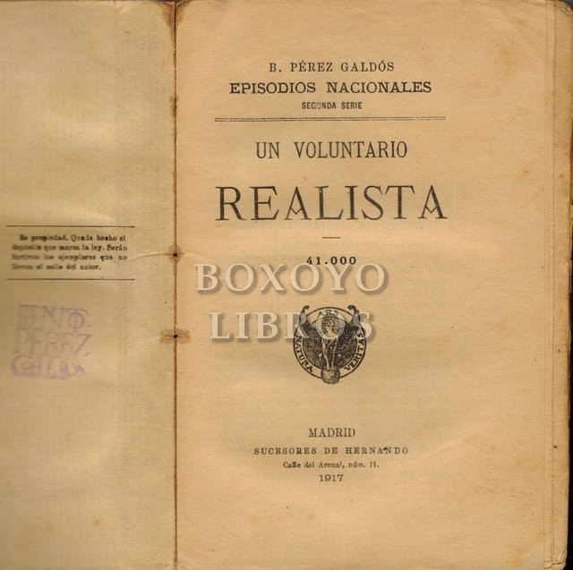Un voluntario realista. Episodios Nacionales. Segunda Serie.