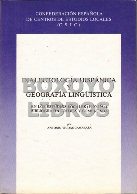 Dialectología Hispánica y Geografía Lingüística
