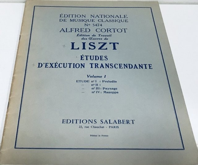Édition de Travail de Oeuvres de Liszt. Études d'exécution trascendante. Volumen I