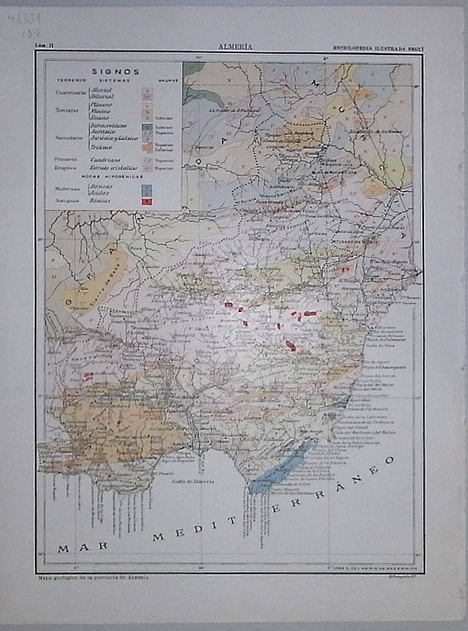 Enciclopedia Ilustrada Seguí. Mapa General y Geológico de la provincia de Almería