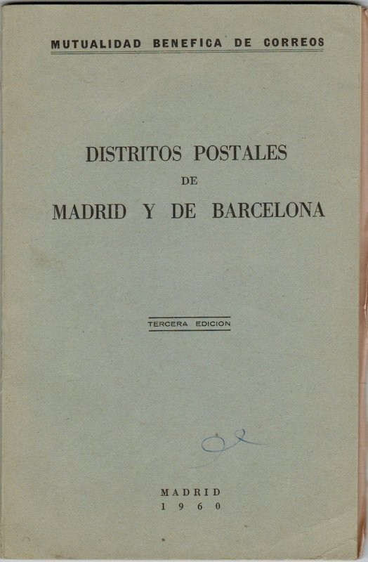 Distritos postales de Madrid y de Barcelona