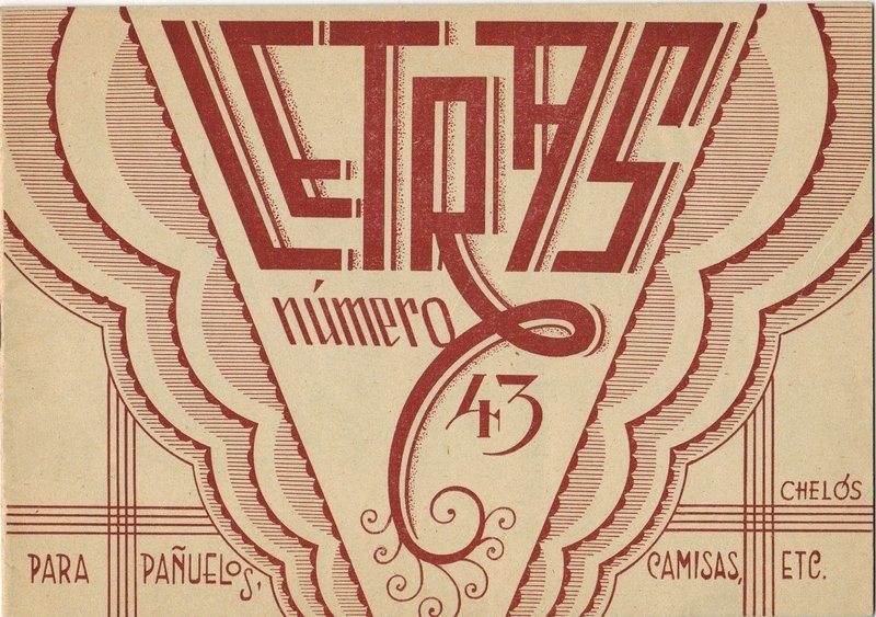 Letras número 43 para pañuelos, camisas, etc