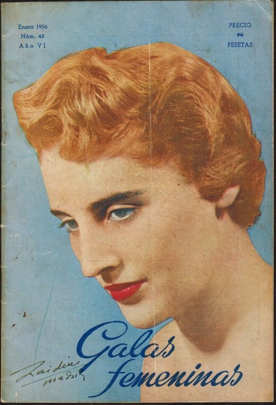 Galas femeninas. Revista del Club artístico español de peluqueros de señoras de Madrid. Enero 1956