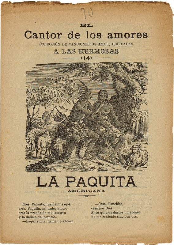 El Cantor de los amores. Colección de canciones de amor, dedicadas a las hermosas: La Paquita (Americana)/ Lolita la marinera (Americana)