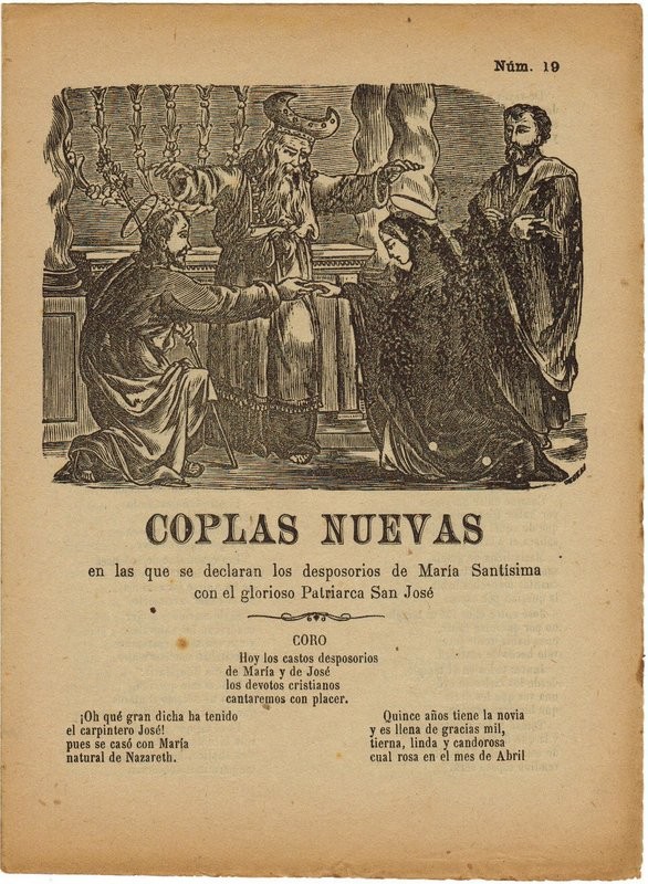 Coplas Nuevas en las que se declaran los desposorios de María Santísima con el glorioso Patriarca San José / Himno dedicado á los buenos cristianos que deseen alcanzar la gloria del Cielo después de su muerte