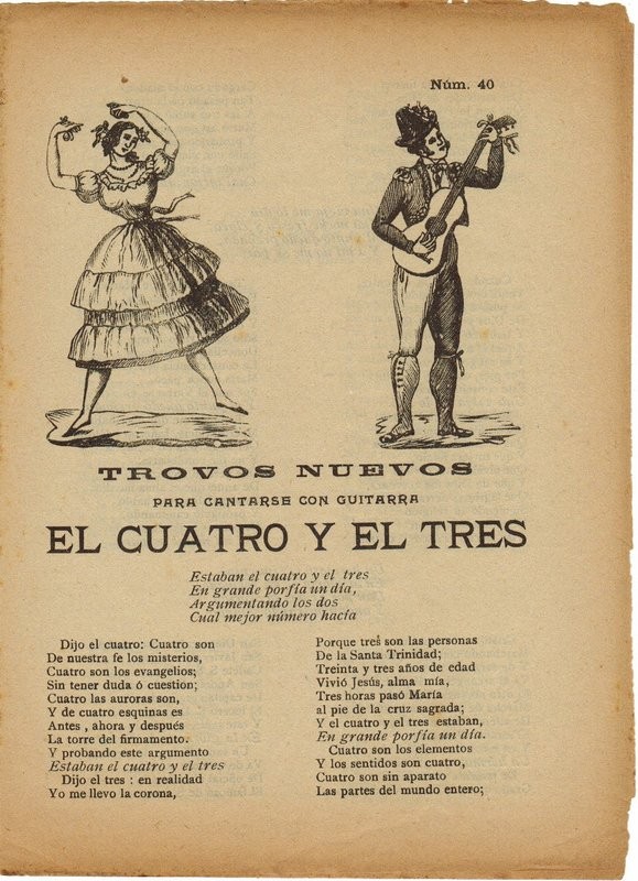 Trovos Nuevos para cantarse con guitarra El Cuatro y El Tres