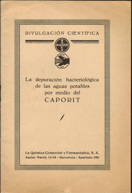 Divulgación científica Bayer. La depuración de las aguas potables por medio del CAPORIT