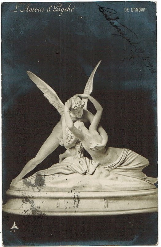 Tarjeta postal. L'Amour & Psyché (de Canova)
