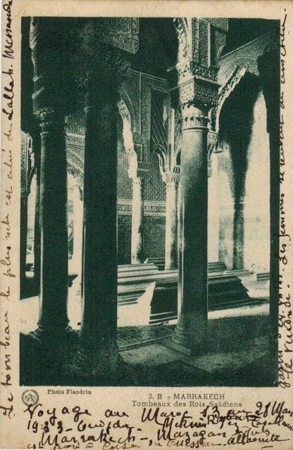 Tarjeta Postal. 3. B - Marrakech. Tombeaux des Rois Saâdiens