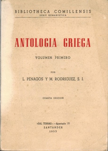 Antología griega. Volumen Primero