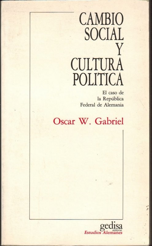 Cambio social y cultura política. El caso de la República Federal de Alemania