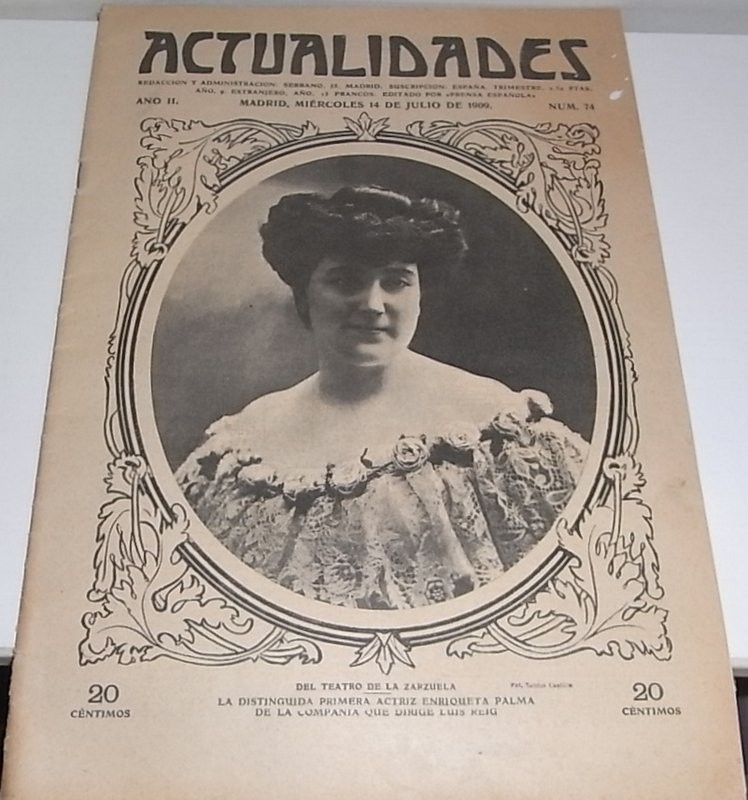 Actualidades. Año II. Núm. 74. 14 Julio, 1909