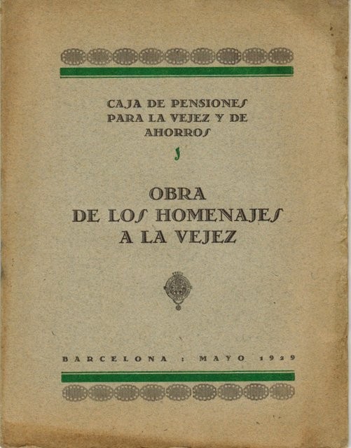 Caja de Pensiones para la Vejez y de Ahorros. Obras de los homenajes a la vejez