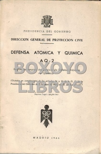 Defensa atómica y química AQ-2. Reglas de empleo del Servicio de Defensa Atómica y Química