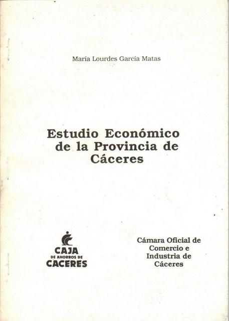 Estudio económico de la provincia de Cáceres