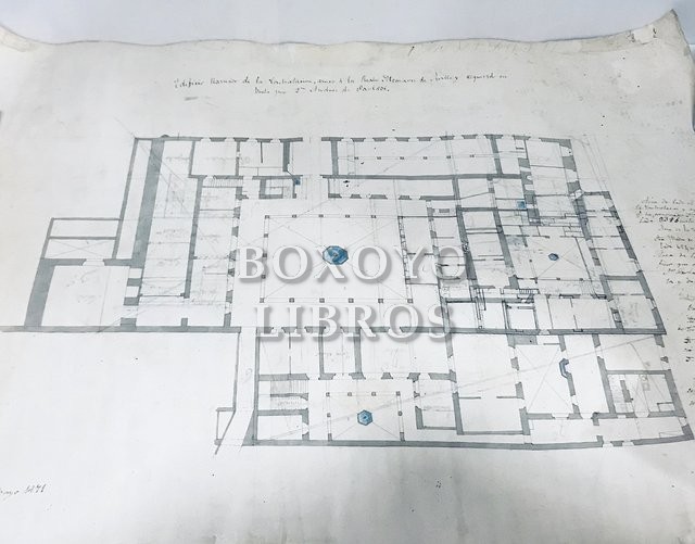 Plano del Edificio llamado de la Contratación, anexo a los Reales Alcázares de Sevilla