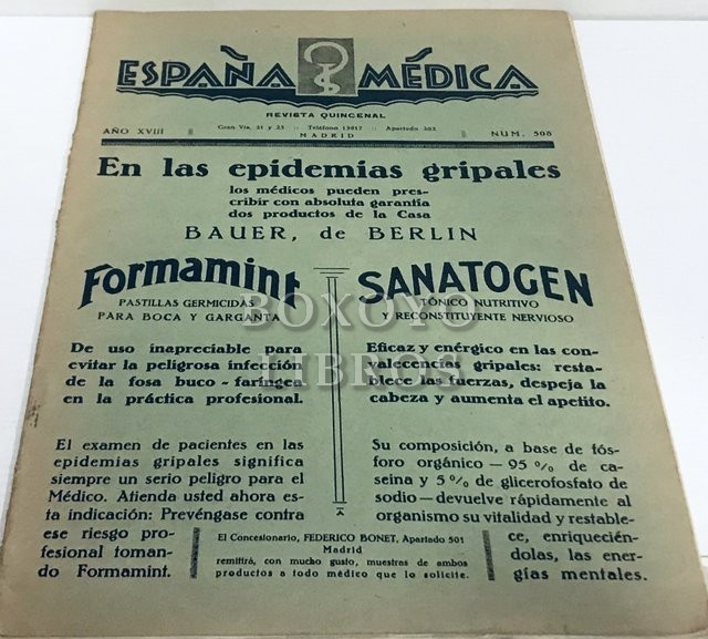 España médica. Revista quincenal. Año XVIII. Núm. 508. 15 de Enero de 1927