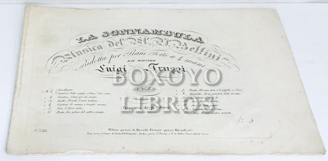 La Sonnambula. Musica de M. Bellini. Ridotta per Piano-forte a 4 mani, dal Maestrodi Luigi Truzzi. 3. Duetto: Prendi l'anel ti dono