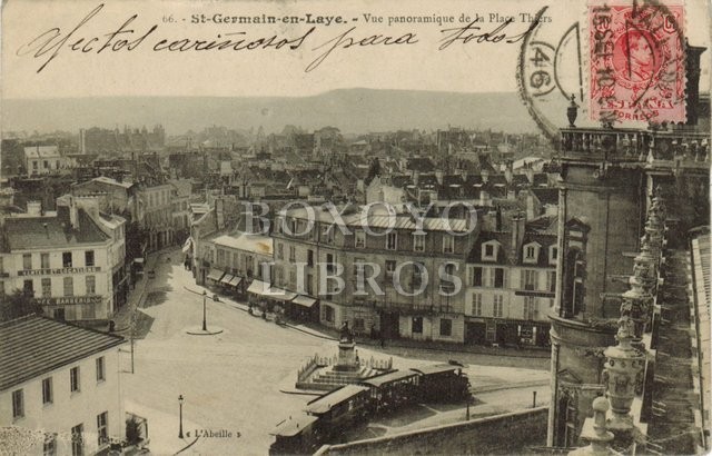 Tarjeta Postal. 67. St.Germain-en-Laye. Vue panoramique de la Place Thiers
