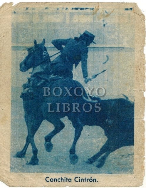 Hoja de calendario de diciembre de 1946 con fotografía en el reverso de Conchita Cintrón