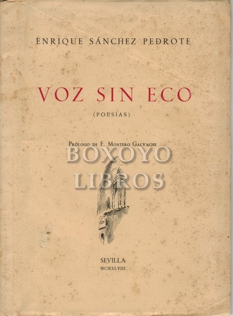 Voz sin eco (poesías). Prólogo de E. Montero Galvache. Dibujos de F. Díaz