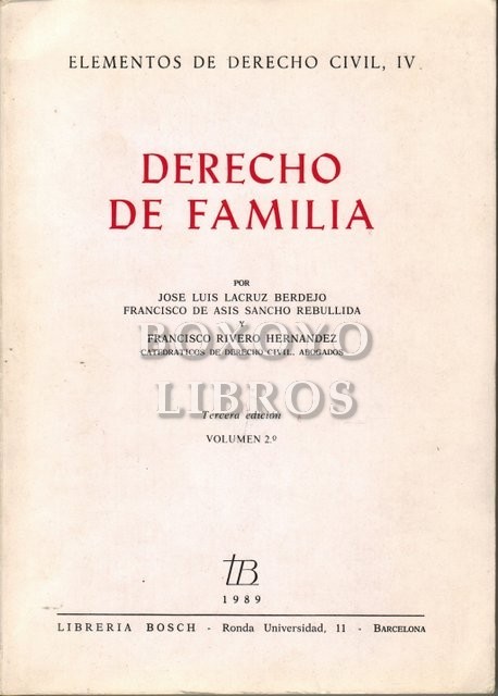 Derecho de familia. Volumen 2º