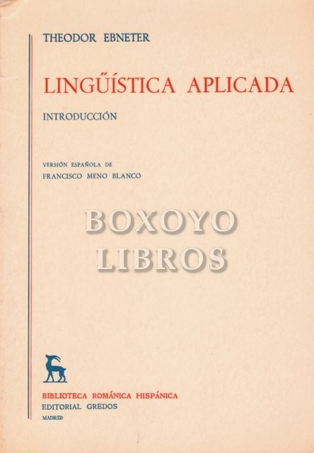 Lingüística aplicada. Versión española de Francisco Meno Blanco
