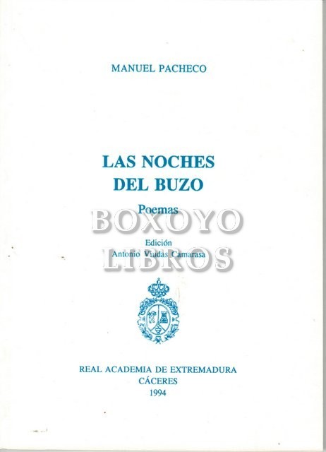 Las noches del buzo. Poemas. Edición de Antonio Viudas Camarasa