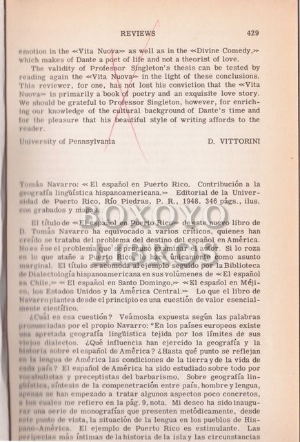 El español en Puerto Rico. Contribución a la geografía lingüística hispanoamericana. Reseña de Homero Serís (Centro de Estudios Hispánicos, Syracuse University)