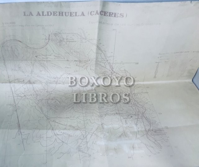 Plano del Campo de Tiro y Maniobras de La Aldehuela (Cáceres), levantado por el Servicio Geográfico del Ejército