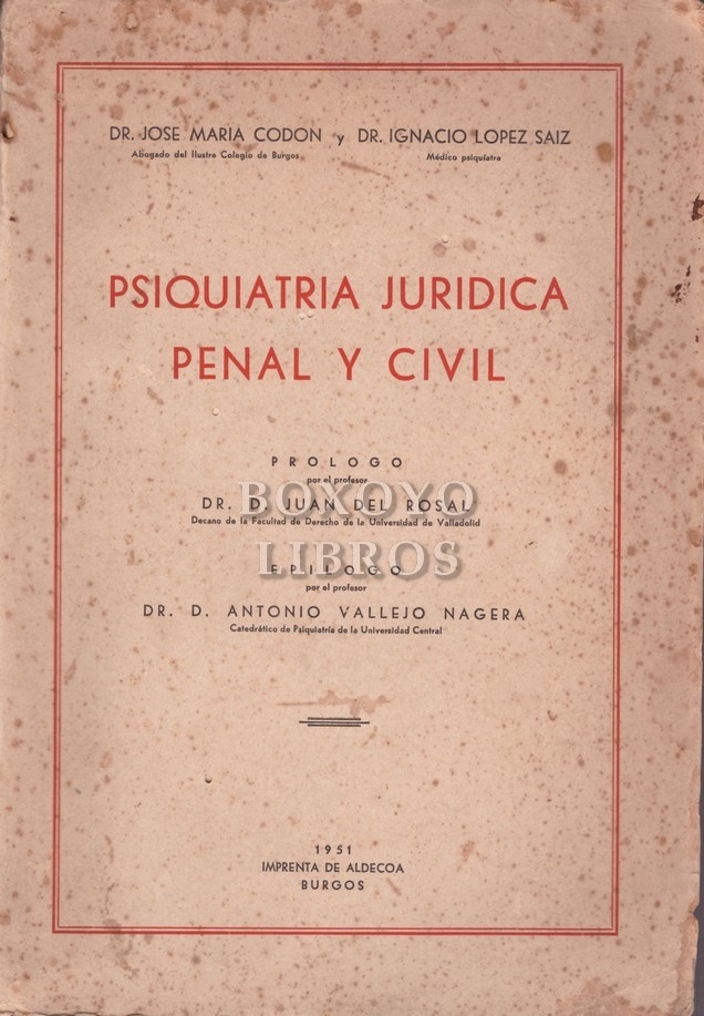 Psiquiatría jurídica penal y civil