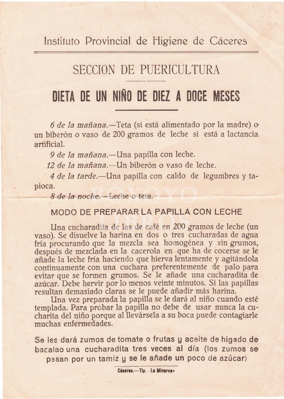 Dieta de un niño de diez a doce meses