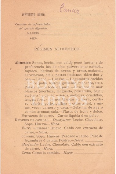 Régimen alimenticio (Cáncer)