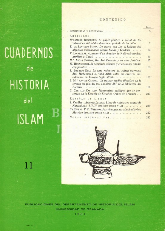 Cuadernos de Historia del Islam 11