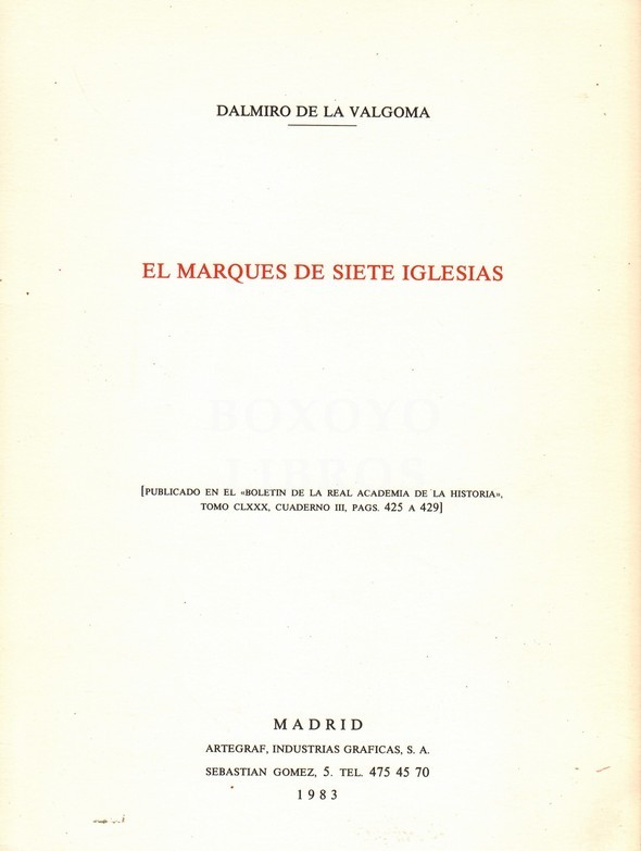 El Marqués de Siete Iglesias