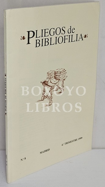 Pliegos de Bibliofilia nº 8. 4º Trimestre 1999