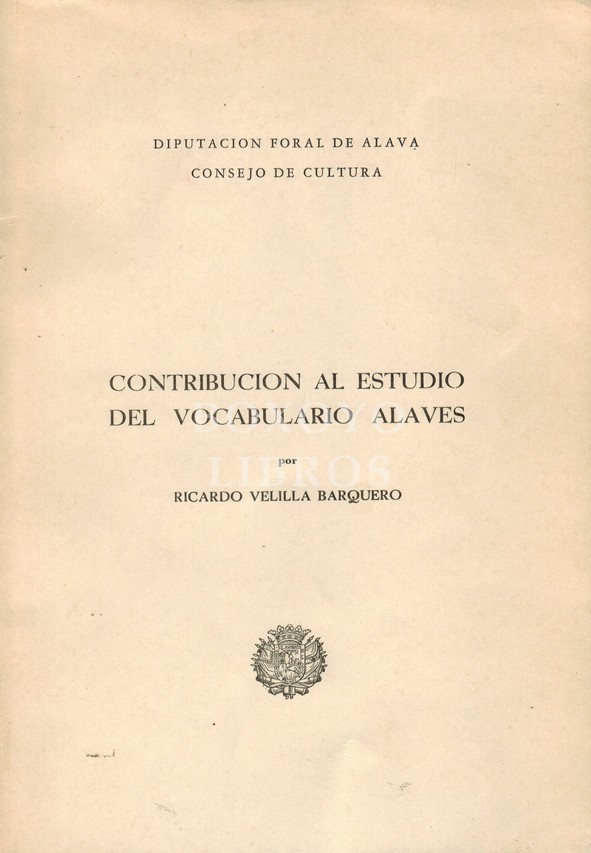 Contribución al estudio del vocabulario alavés