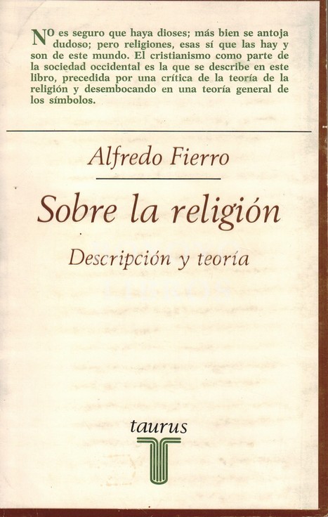Sobre la religión. Descripción y teoría. Prólogo de José Luis L. Aranguren.