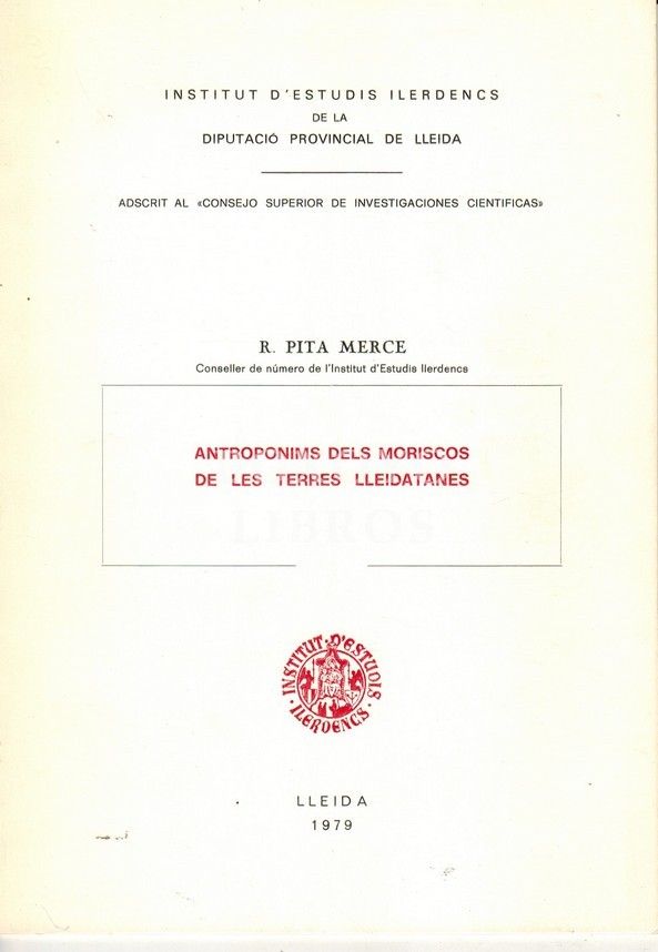 Antroponims dels moriscos de les terres lleidatanes