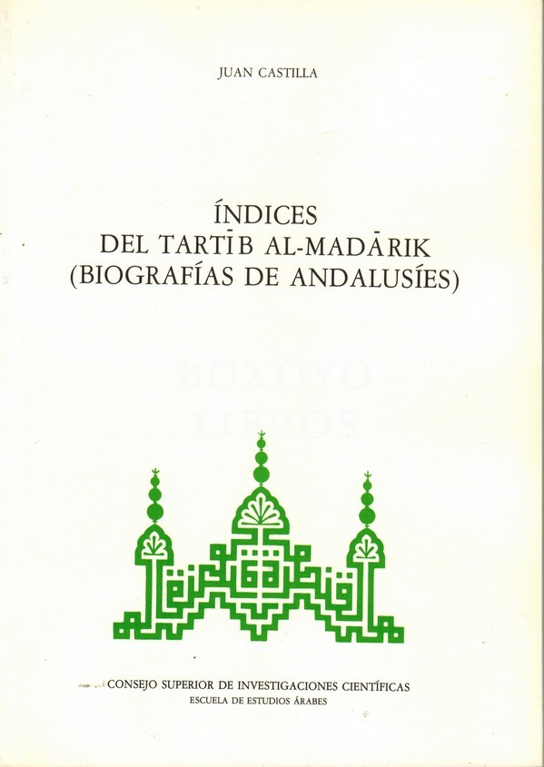 Índices del Tartib Al-Madarik (Biografías de andalusíes)