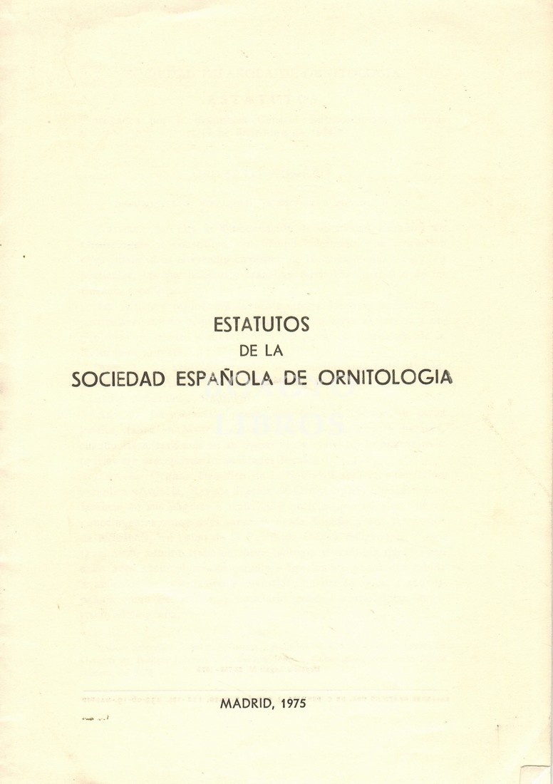 Estatutos de la Sociedad Española de Ornitología