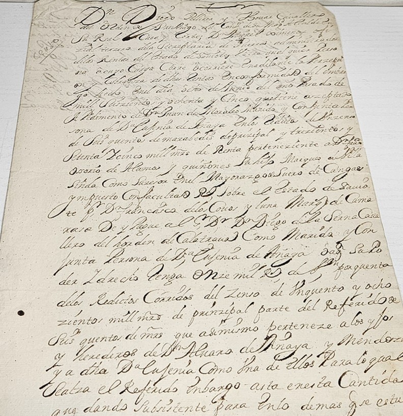 Censo a favor de Doña Eufemia de Anaya, como heredera de Álvaro de Anaya