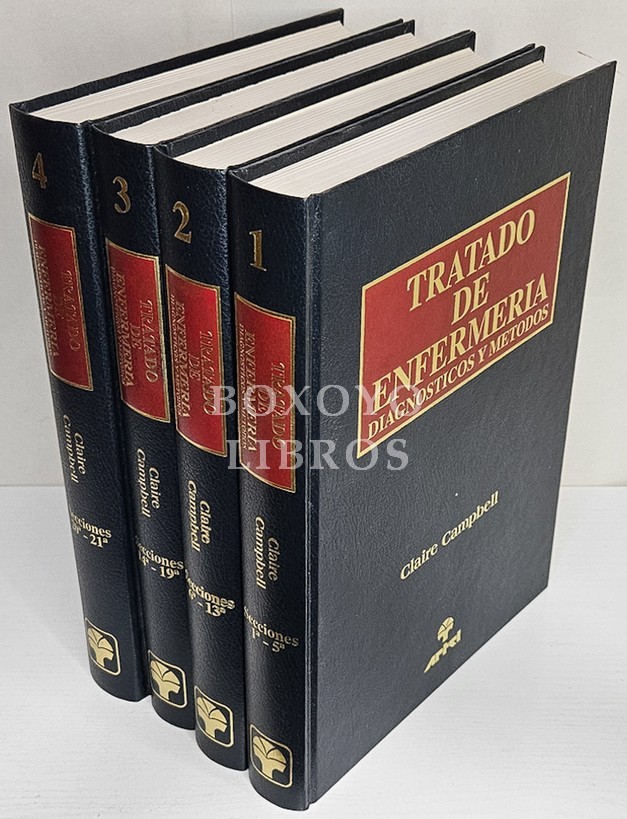 Tratado de enfermería. Diagnósticos y métodos. Tomo 1: Secciones 1ª - 5ª. Tomo 2: Secciones 6ª - 13ª. Tomo 3: Secciones 14ª - 19ª. Tomo 4: Secciones 20ª - 21ª