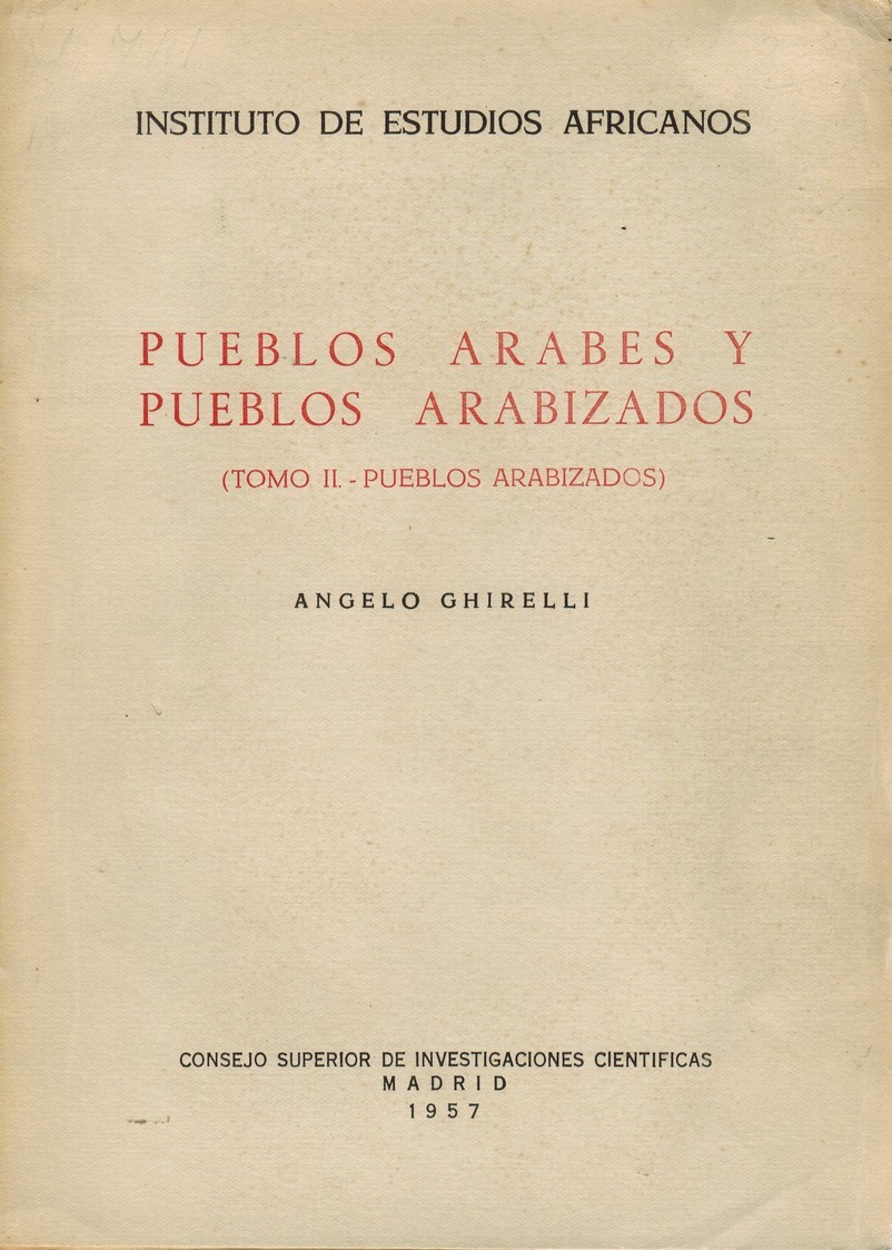 Pueblos árabes y pueblos arabizados (Tomo II. - Pueblos arabizados)