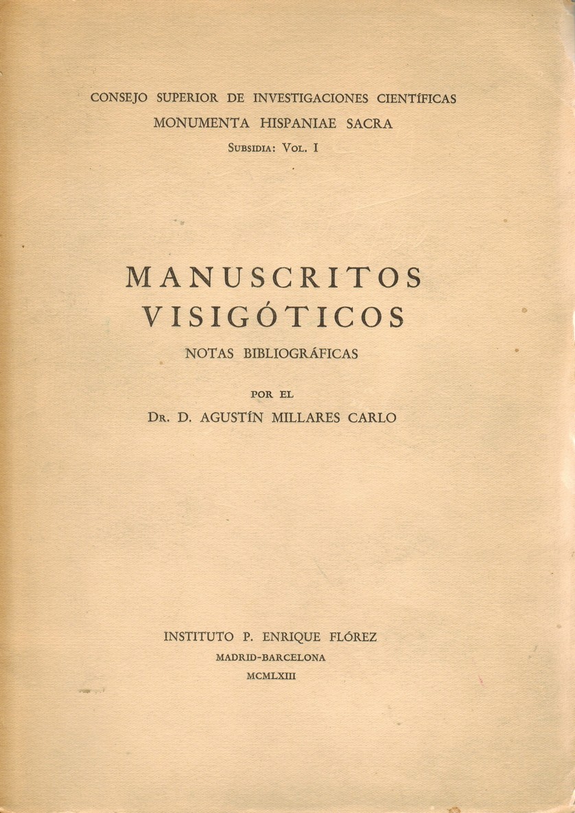 Manuscritos visigóticos. Notas bibliográficas