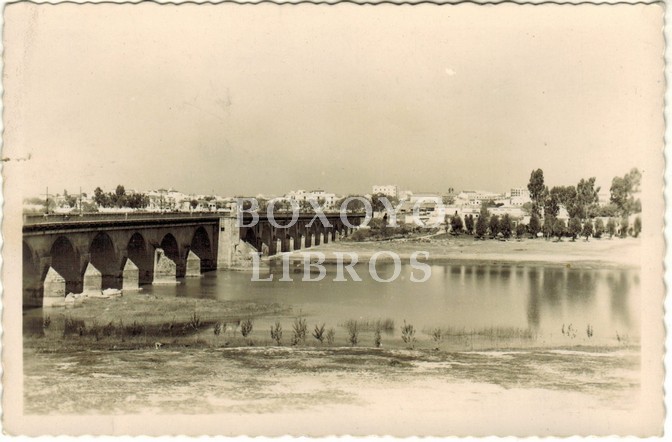Tarjeta Postal. 77. Badajoz. Puente Romano sobre el Guadiana