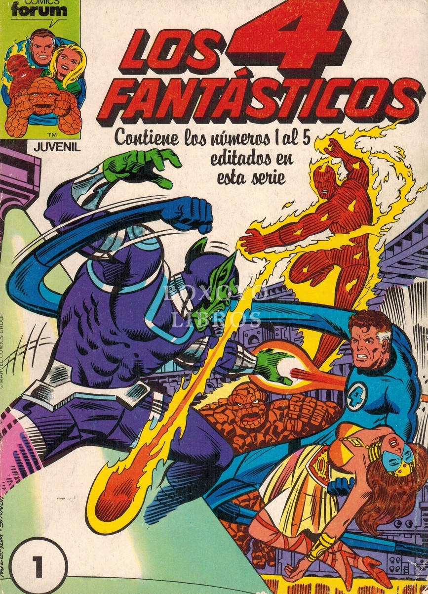 Los 4 fantásticos. Contiene los números 1 al 5 editados en esta serie